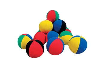 Jonglierball: HENRYS Beanbag Superior (Velours) 67mm, schwarz-rot